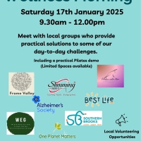 Poster for wellness morning with local groups
